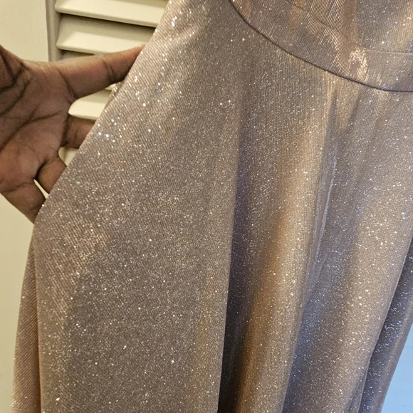 Shimmering Rose Gold Mother Of The Bride Dress - Picture 5 of 7